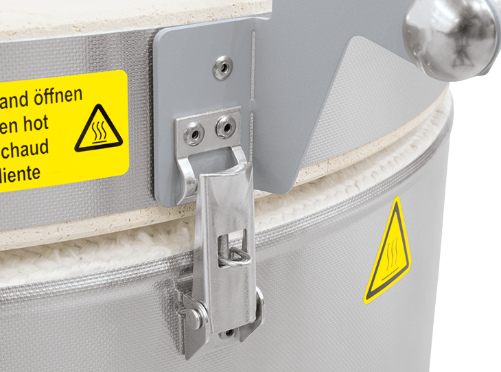 Horno Nabertherm cierre de tapa